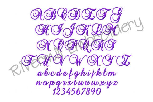 1 1 2 Brock Script Embroidery Font