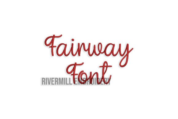 1 1 2 Fairway Embroidery Font