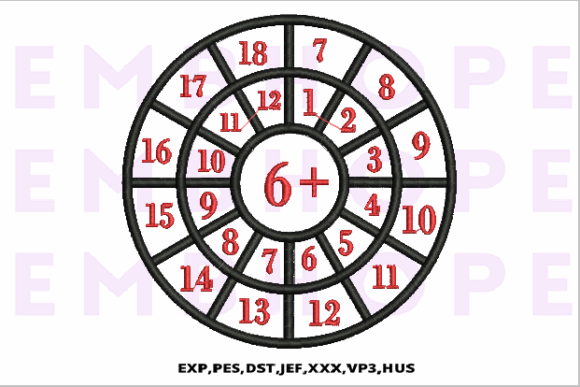 Addition Wheel 6: A Playful, Premium Sweatshirt Embroidery Design