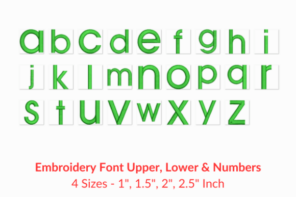 Avant Garde Fonts Embroidery Design