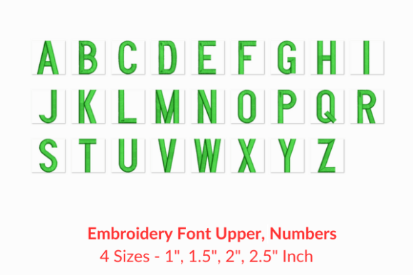 BlockCaps Fonts Embroidery Design