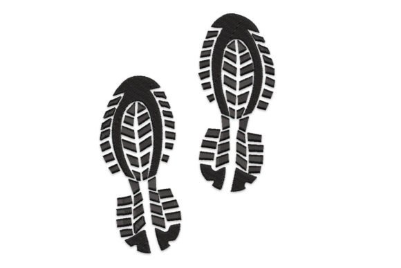 Footprint of Shoe Sole Embroidery Design