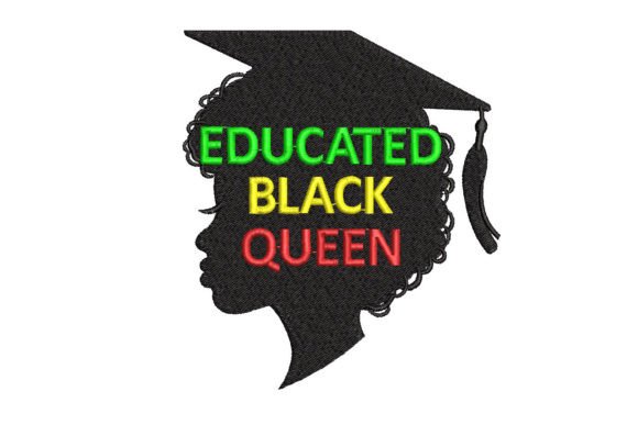 Graduated African Girl, Black Silhouette