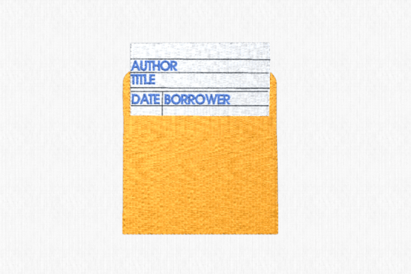 Library Checkout Pocket Embroidery Review