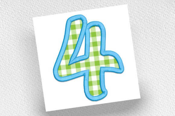 Number 4 Applique