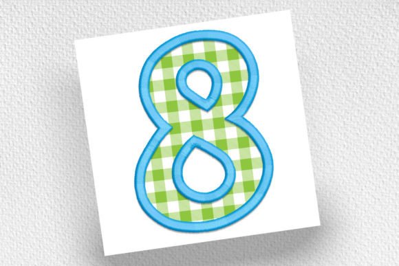 Number 8 Applique Embroidery Design
